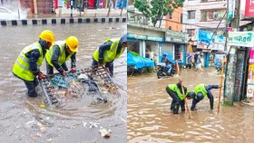 ঢাকায় টানা বৃষ্টিতে জলাবদ্ধতা, দুর্ভোগ