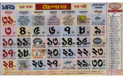 বাংলা বর্ষপঞ্জি/সংগৃহীত ছবি