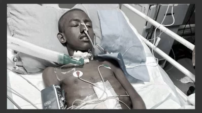 ঢাকার সম্মিলিত সামরিক হাসপাতালের নিবিড় পরিচর্যা কেন্দ্রে চিকিৎসাধীন গুলিবিদ্ধ আরাফাত/সংগৃহীত