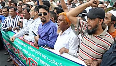 ১৩ দফা দাবিতে ঢাকা ও চট্টগ্রাম জেলা সিএনজি অটোরিকশা শ্রমিক ঐক্য পরিষদের বিক্ষোভ সমাবেশ/সংগৃহীত