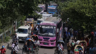 গোলাপি রঙের এসব বাসের সংখ্যা দুই হাজার ৬১০/মেহেদী হাসান/ঢাকা ট্রিবিউন