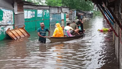 কালিয়াকৈর পৌরসভায় জলাবদ্ধতায় মানুষের ভোগান্তি